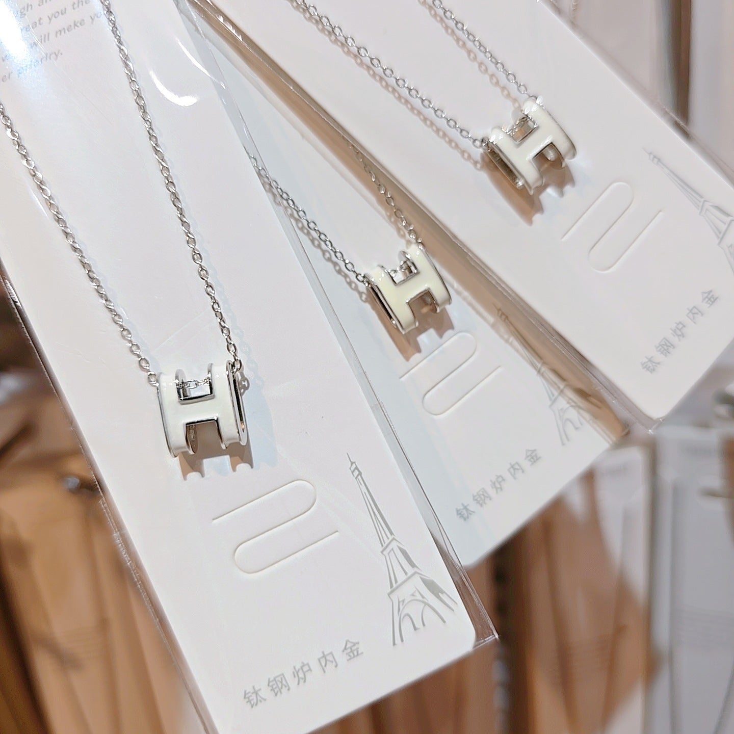 Wholesale H Letter Necklace,  Summer Niche Design,  Stainless Steel,  Casual Style,  Layering Jewelry Gift for Women