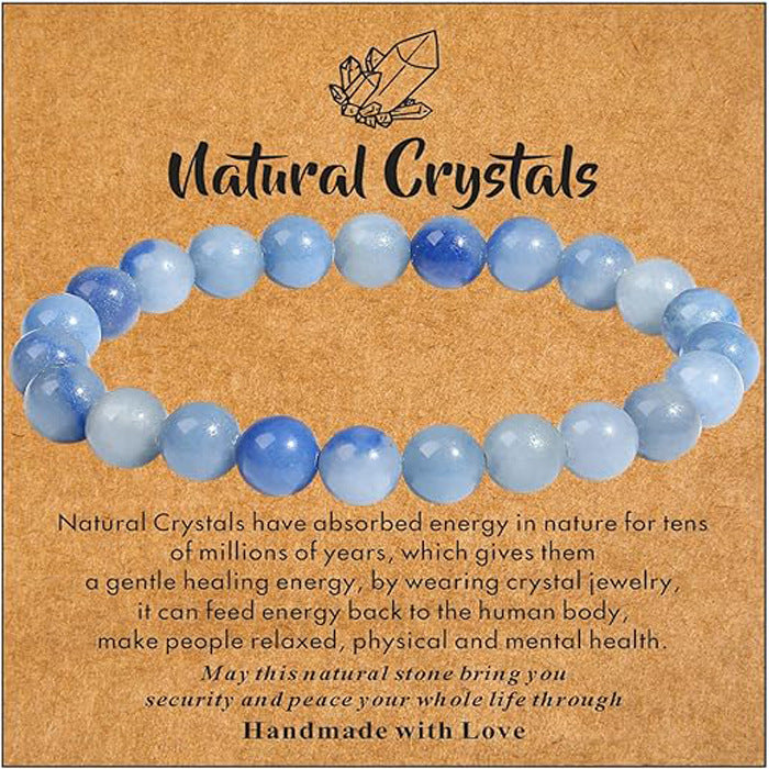 Wholesale Natural Stone Bracelet Handmade Beaded Pink Zebra Amethyst Elastic Cord Bracelet ACC-BT-Yunh004