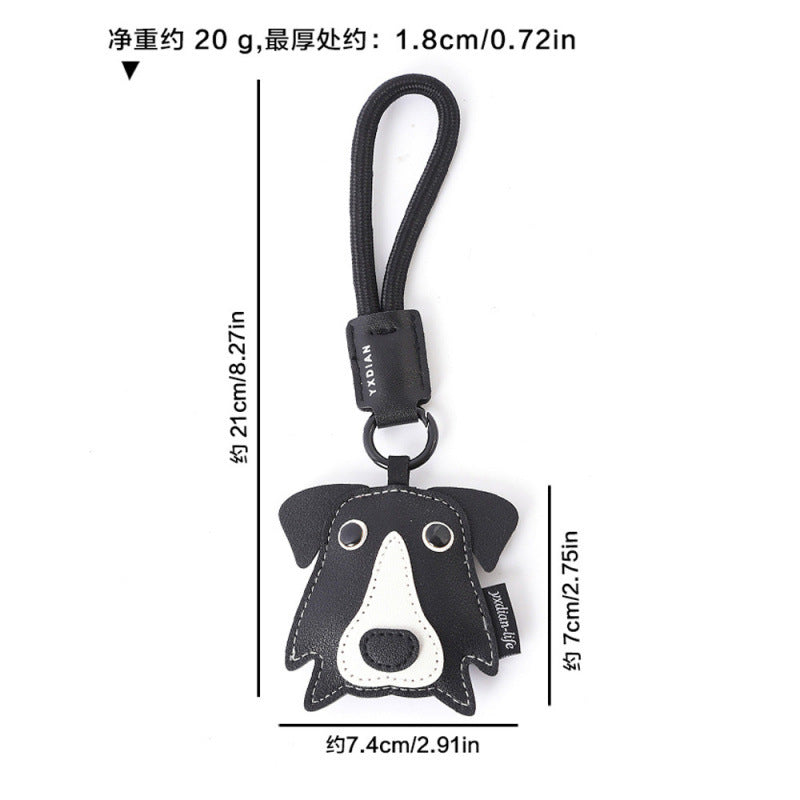 Wholesale Cartoon Leather Puppy Keychain Trendy Bag Charm Decorative Accessory For Resale
