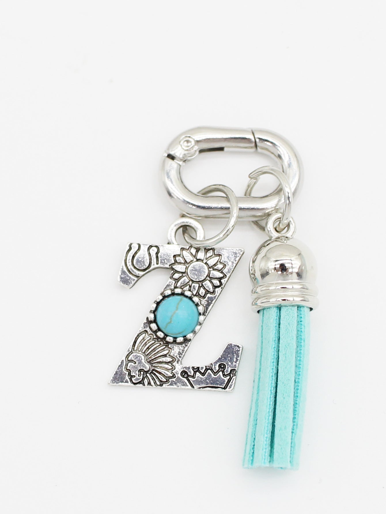 Wholesale New Ethnic Style Turquoise 26-Letter Tassel Shoe Bag Pendant Jewelry