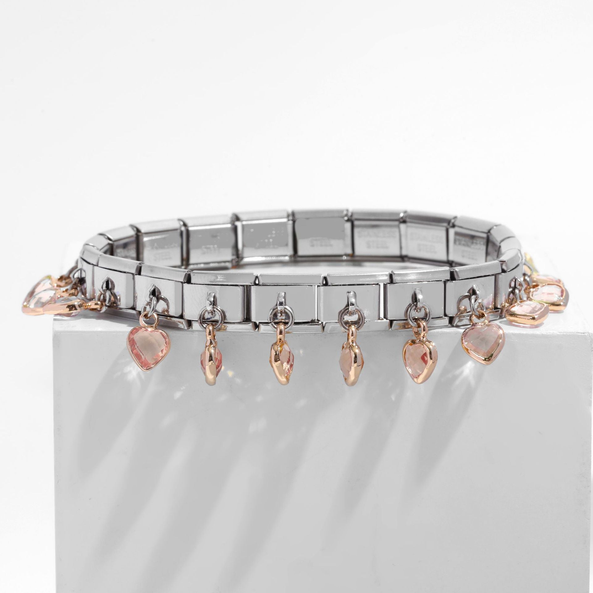 Wholesale Italian Charm Bracelet 9mm DIY Spliced Removable Stainless Steel Love Composable Bracelet ACC-BT-XY017