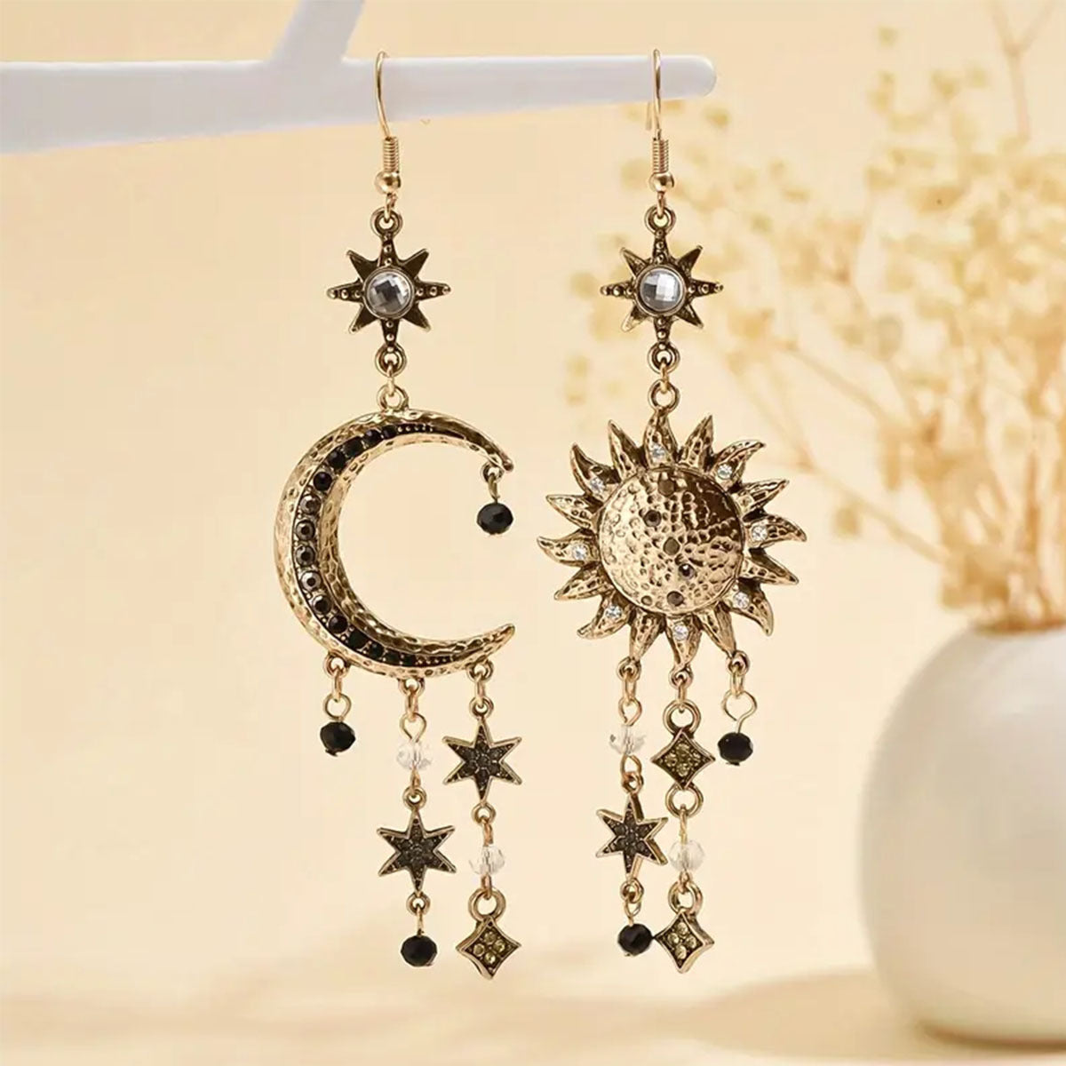 Wholesale Vintage Star,  Moon and Sun Pendant Earrings