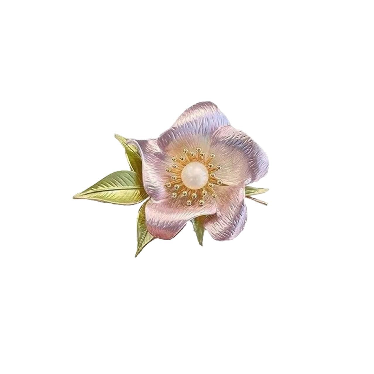Wholesale Enamel painted flower brooch