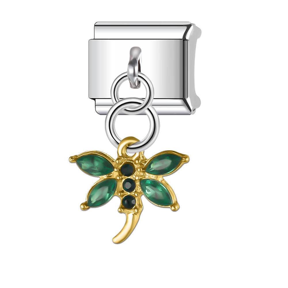 Wholesale  Italian Charm Bracelet 9mm DIY  9mm Seven-Star  Creative Stainless Steel Composable Bracelet