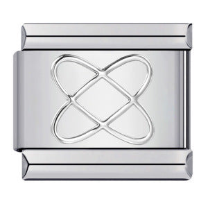 Wholesale  Italian moduleTitanium steel convex silver stamping pattern DIY bracelet