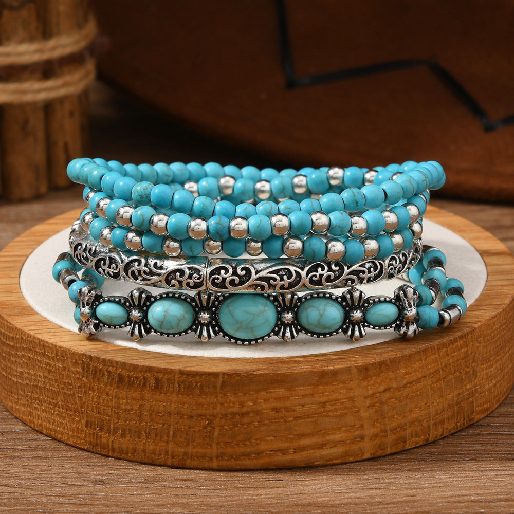 Wholesale Turquoise vintage beaded bracelet