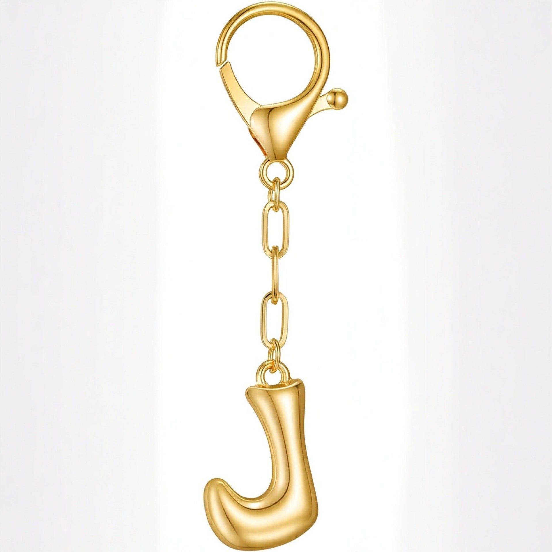 Wholesale 26 Gold Alphabet Letter Keychains Set Stylish Bag Charm Decorative Metal Key Rings For DIY Craft Gift And Boutique Resale