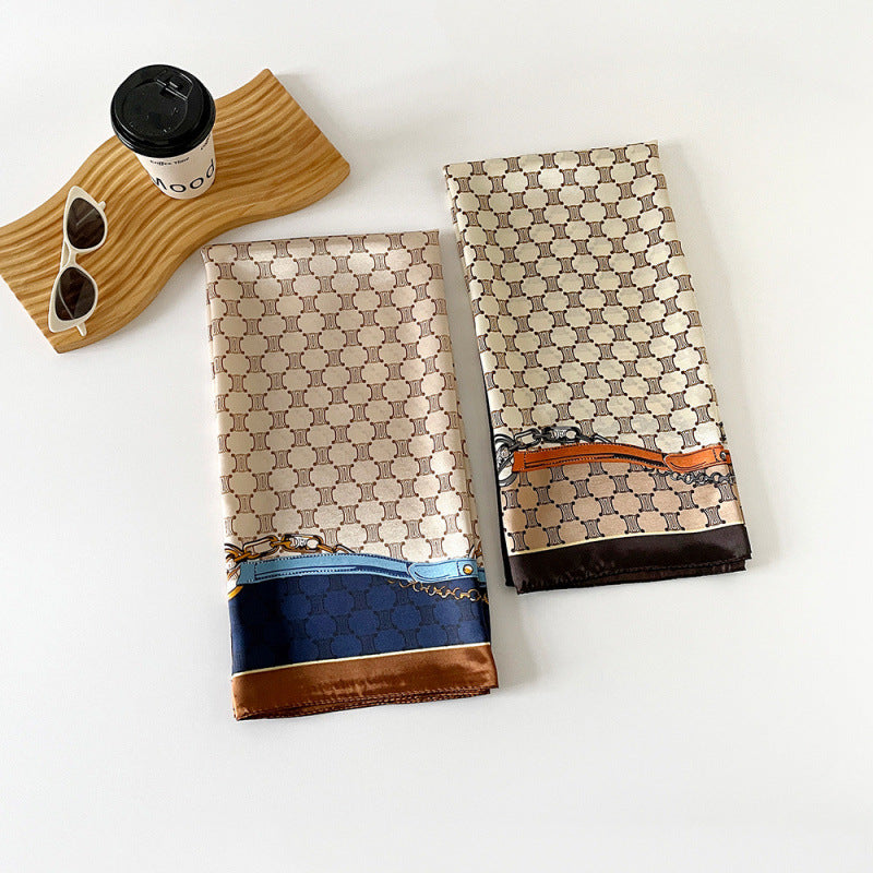 Wholesale silk scarf 90cm ladies printed scarf