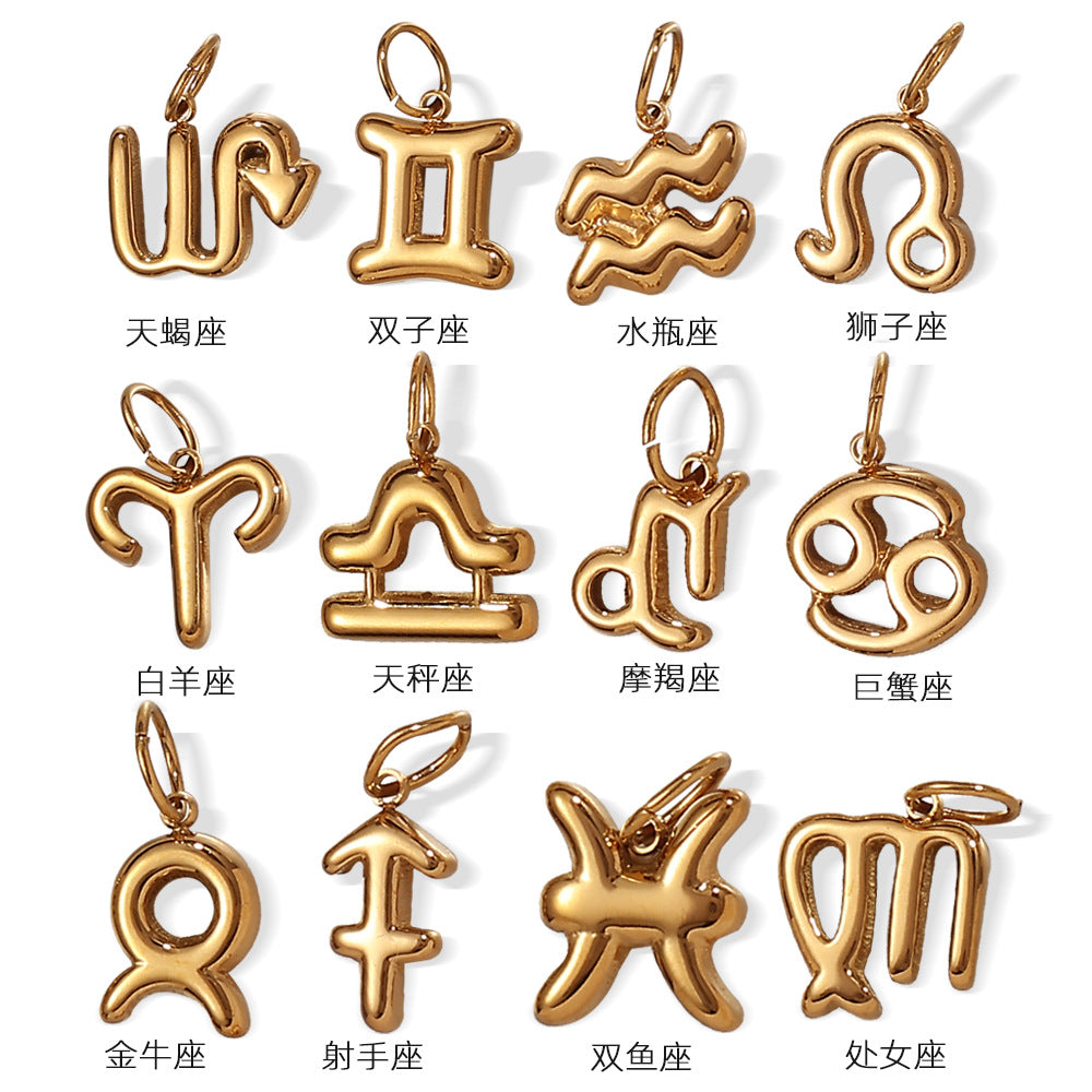 Wholesale  Twelve Contions Stainless Steel  Charms