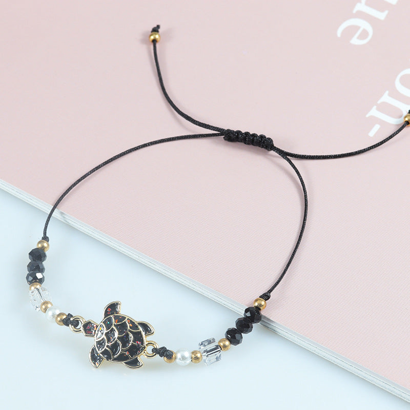 Wholesale Ocean Style Colorful Turtle Bracelet Crystal Beaded Bracelet ACC-BT-YiYe009