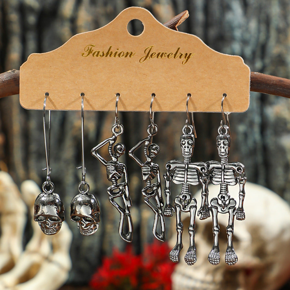 Wholesale Halloween  Suit Combination Couple Earrings Jewelry