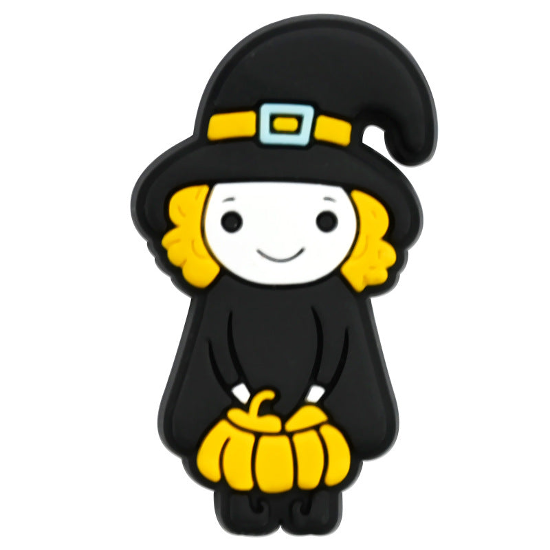 Wholesale Random 100pcs Halloween PVC Soft Rubber Shoe Buckle Decoration ACC-SC-RYY071