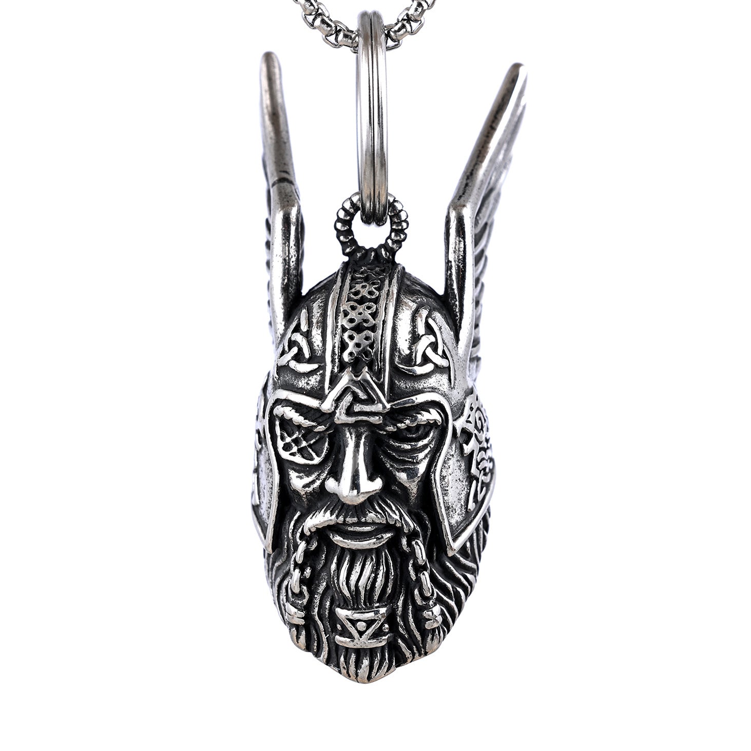 Wholesale Vintage Men's Motorcycle Style Skull Motorcycle Pendant Stainless Steel Necklace ACC-NE-Moer001