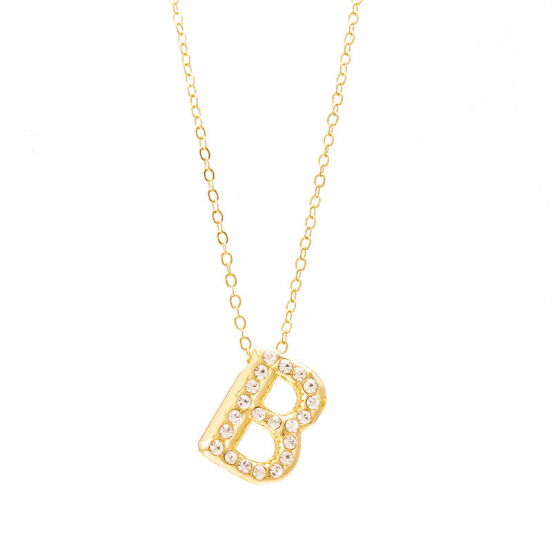 Wholesale Chubby Letter Pendant Clavicle Chain  Necklace