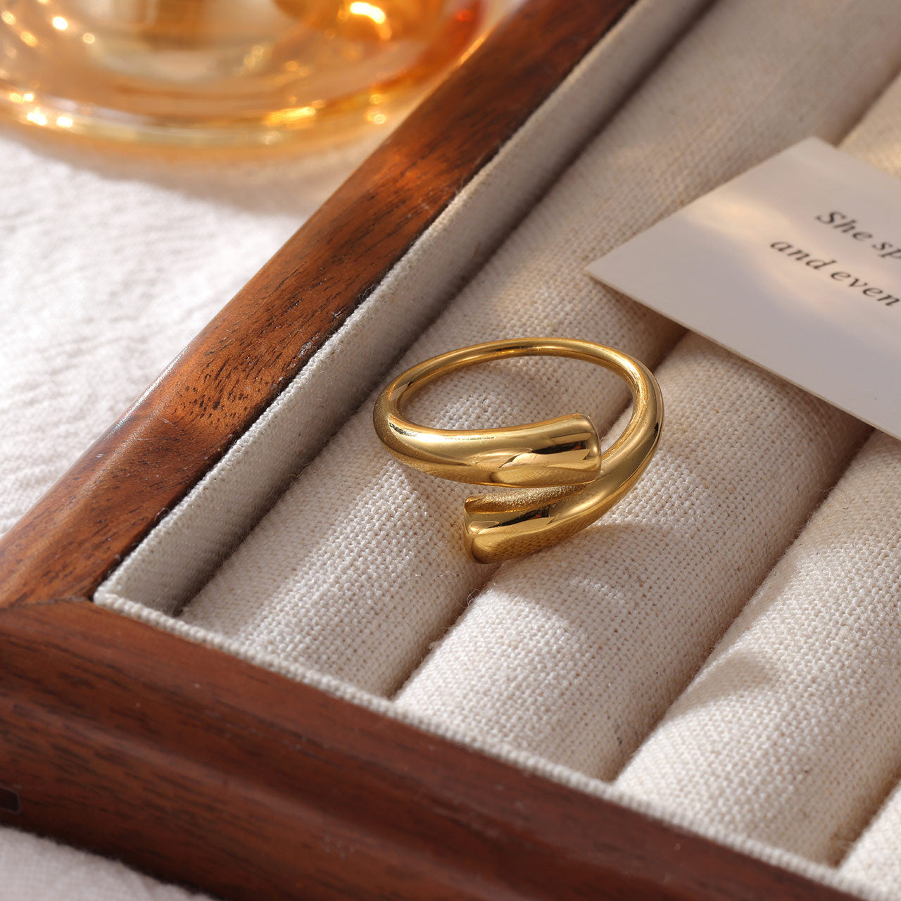 Wholesale Geometric Polished Stainless Steel Ring