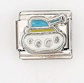 Wholesale 5pcs Italian Charm Bracelet 9mm DIY Splicing Car and Ship Series Stainless Steel Composable Bracelet