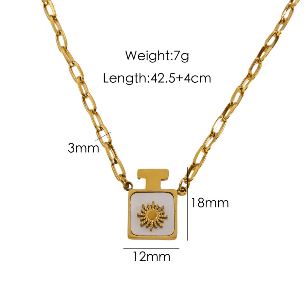 Wholesale personalized thick chain pendant necklace stainless steel 14K gold necklace