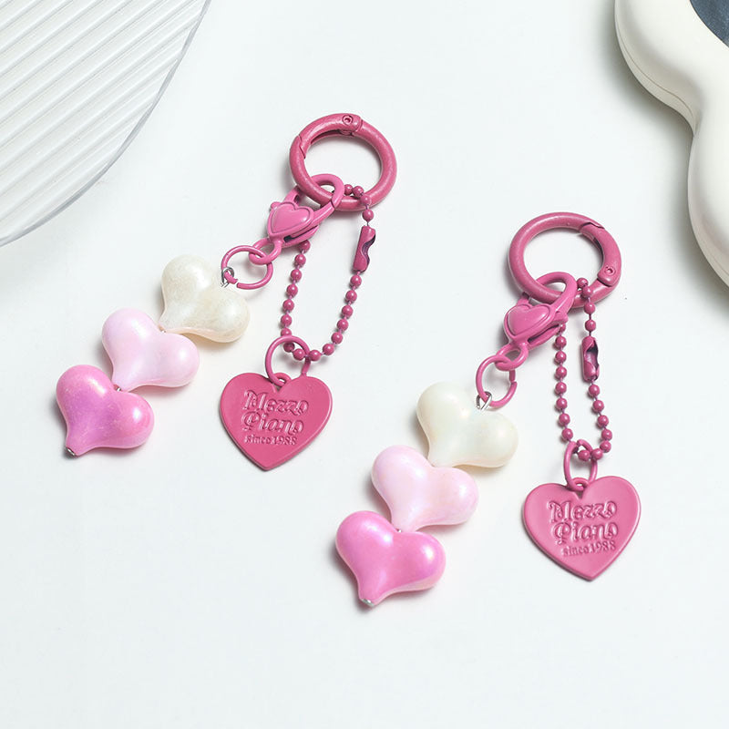 Wholesale Lake Blue Heart Charm Set - Resin Alloy DIY Jewelry Accessory for Bag Decoration
