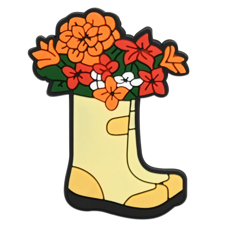 Wholesale Random 100pcs Valentine' s Day Series  PVC Soft Rubber Shoe Buckle Decoration