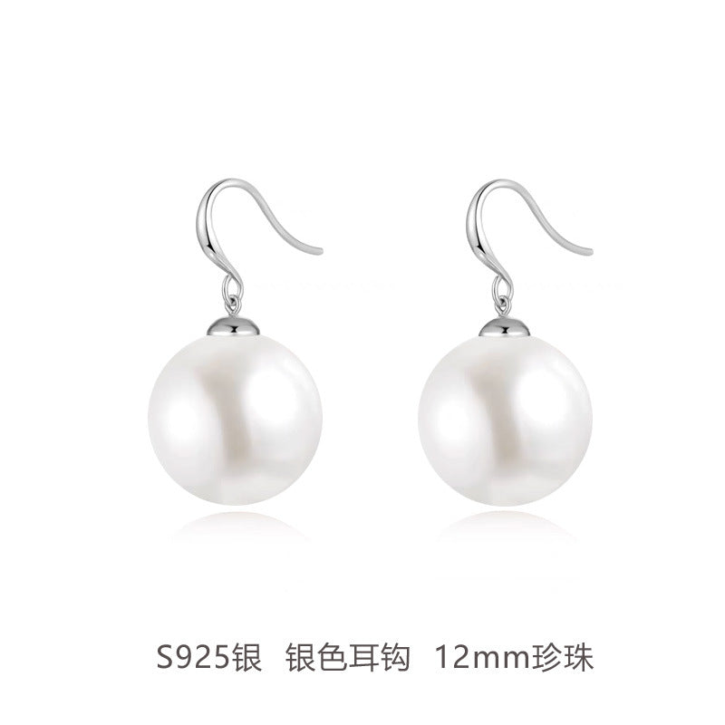 Wholesale Large Pearl Sterling Silver Earrings