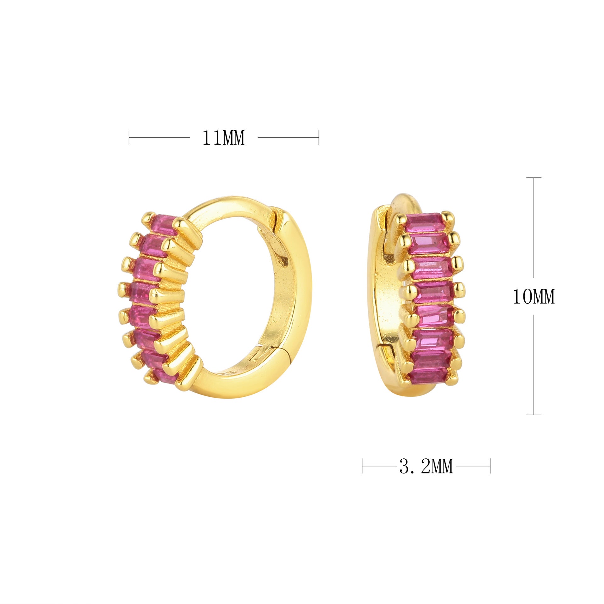 Wholesale S925 Sterling Silver Earrings Round Zircon Earrings Ear Clips ACC-ES-HRB001