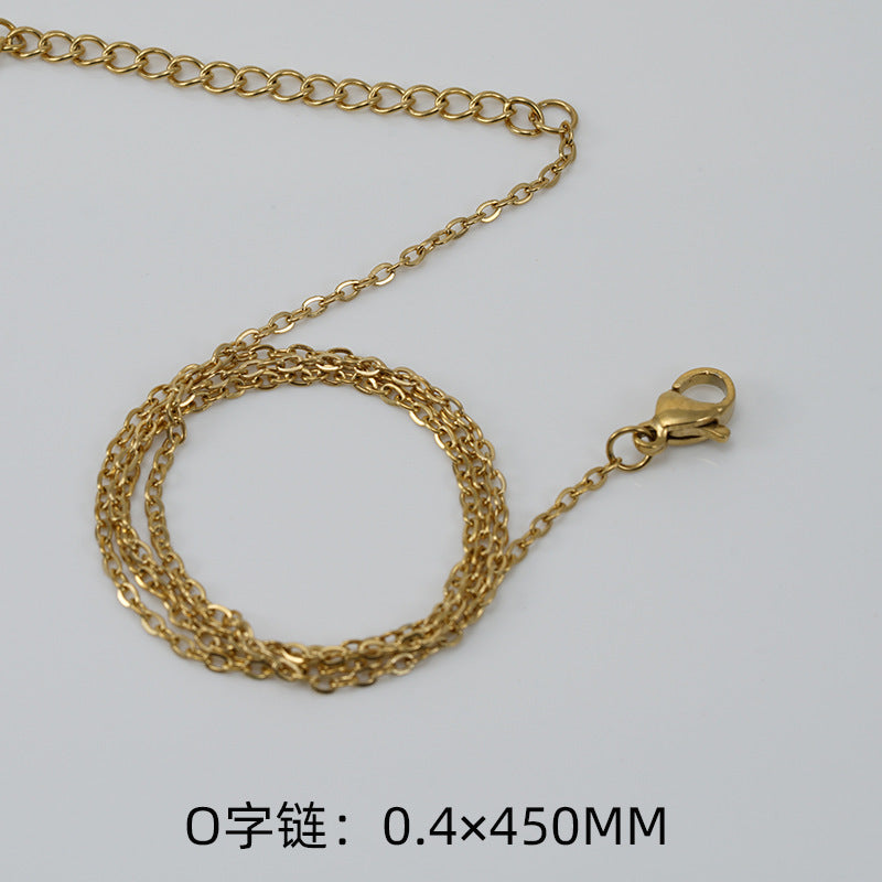 Wholesale  stainless steel O-chain female simple Joker jewelry chain