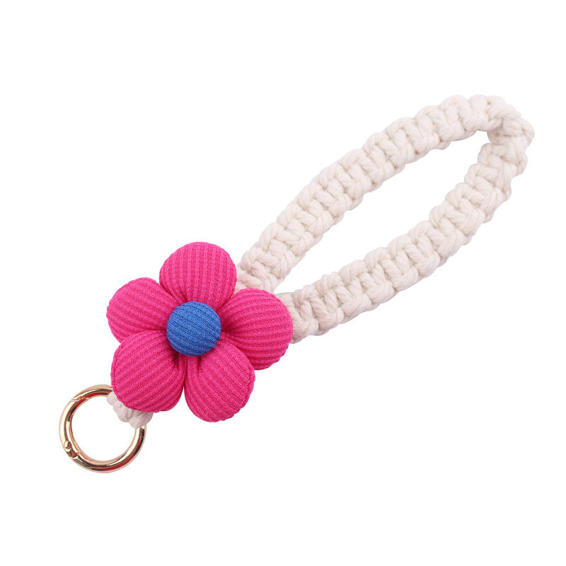 Wholesale Floral Cotton Hand-woven Lanyard Keychain ACC-KC-GuangTian085