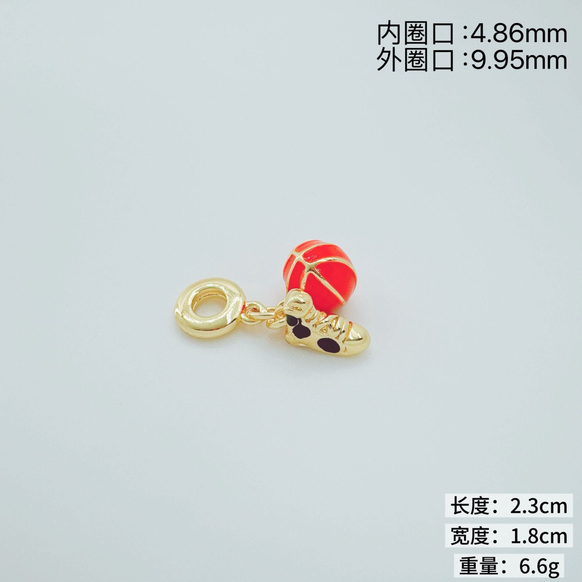 Wholesale Gold Plated Copper Sports Necklace Football Basketball Pendant
