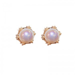 Wholesale  Retro Mapei Pearl Zircon Earrings