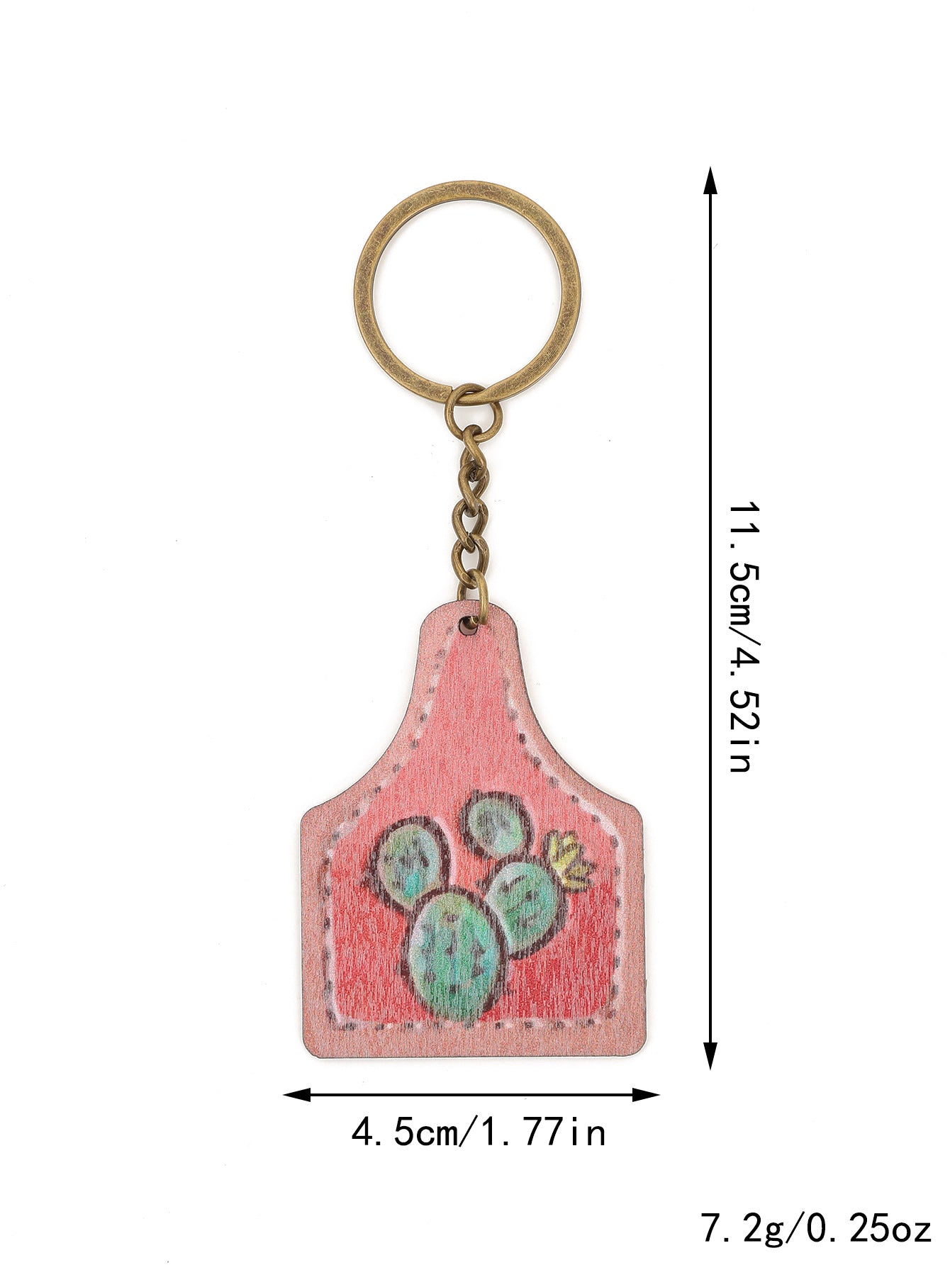 Wholesale Zinc Alloy Cactus Horse Head Keychain Western Farm Style Car Key Accessory for Boutique Resale