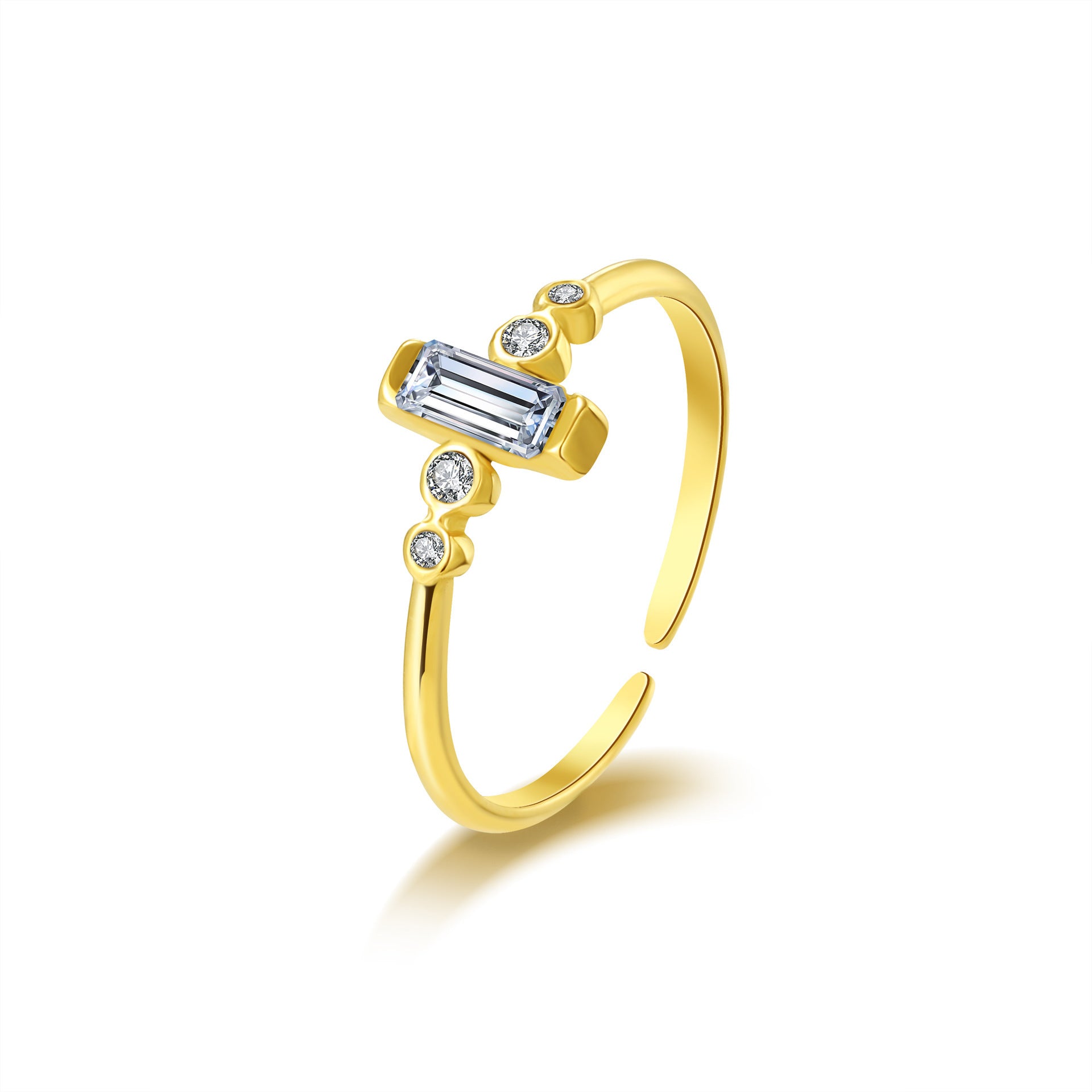 Wholesale  Retro Sun Diamond-encrusted Titanium Steel Color Treasure Ring