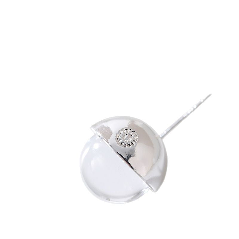 Wholesale  ball earring s925 silver needle ear jewelry