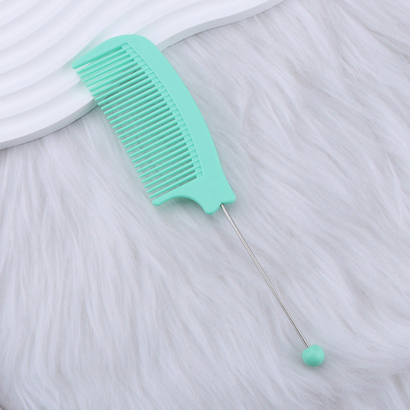 Wholesale DIY Beadable Comb,  Plastic Pointed-Tail Comb,  Home/ Salon Style Curved Comb,  Fine-Tooth Hair Smoothing Comb,  Hair Styling Tool