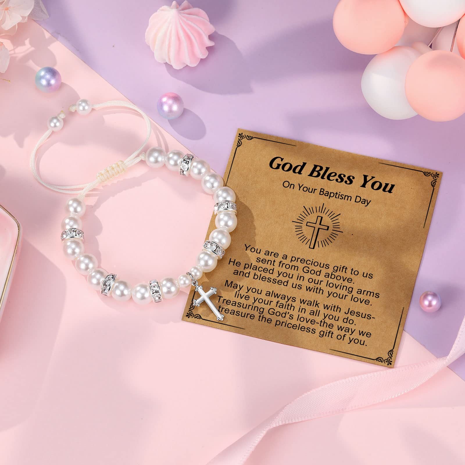 Wholesale Cross Pendant White  Diamond Bracelet