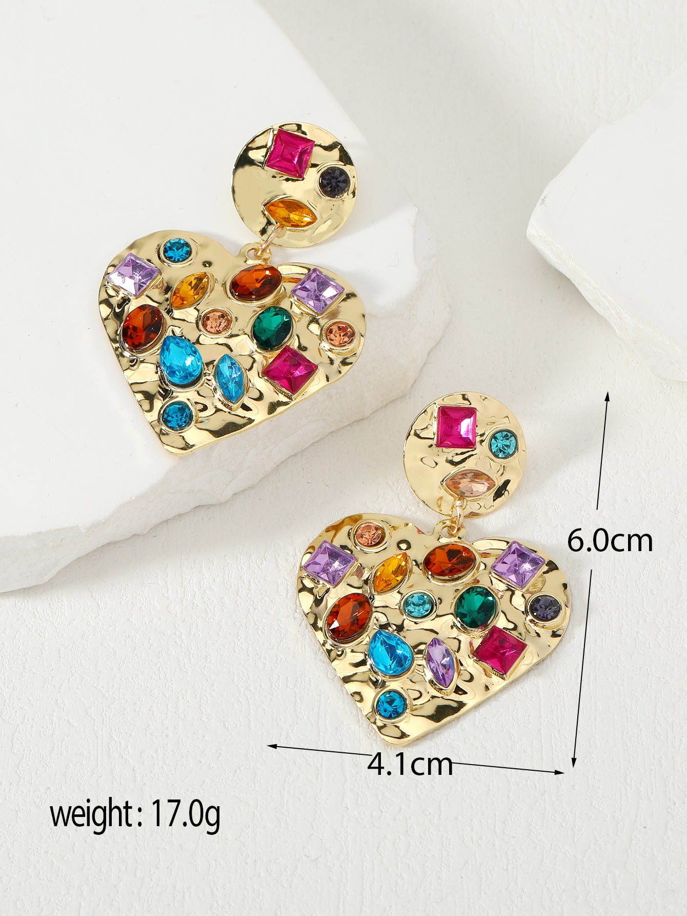 Wholesale Gemstone Series Geometric Square Drop Crystal Earrings ACC-ES-Qunq002