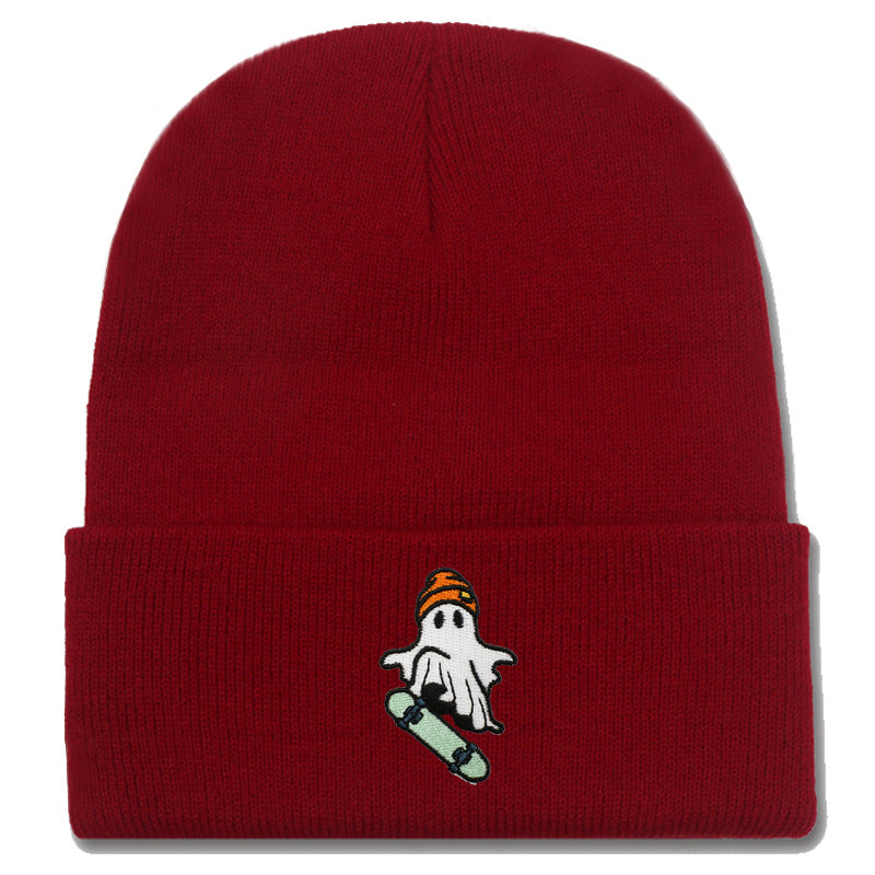 Wholesale Skateboarding Devil Embroidered Knitted Hat