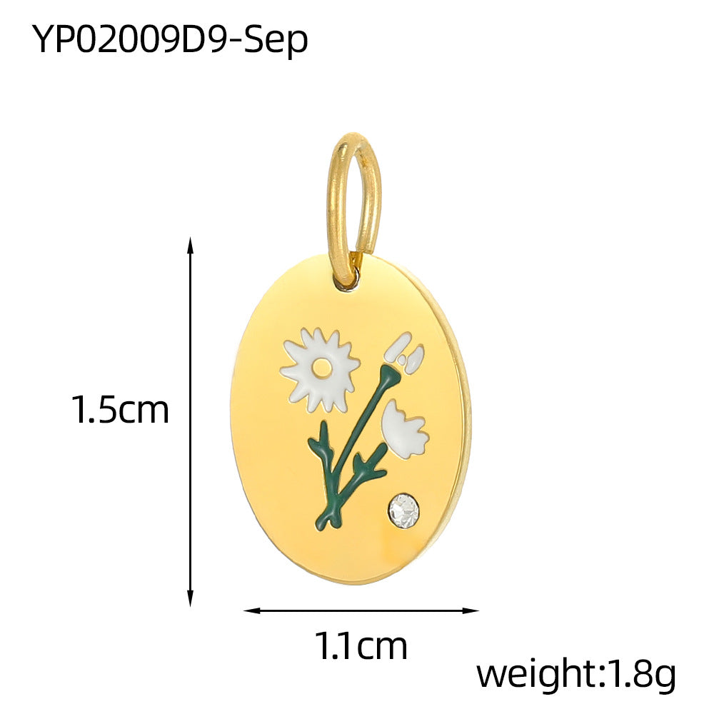 Wholesale Petal stainless steel DIY pendant