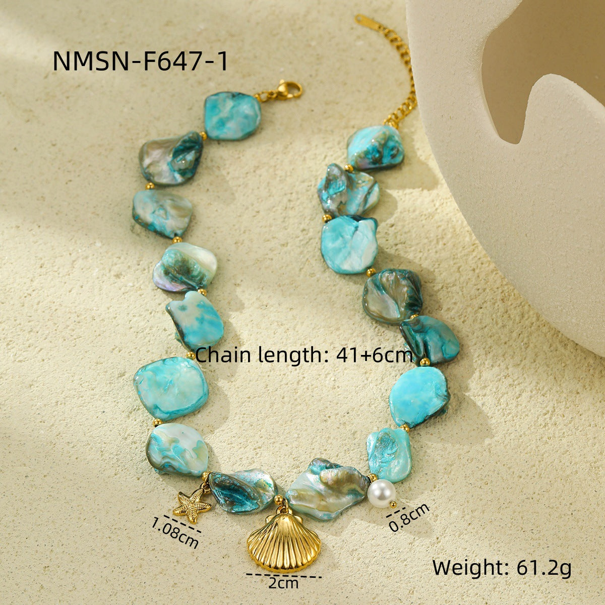 Wholesale Stainless steel Ocean Series Beach Necklace Bracelet Earrings  Jewelry