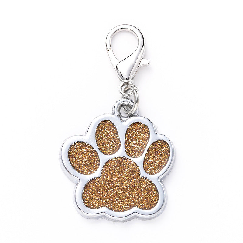 Wholesale Glitter Footprint Alloy Keychain
