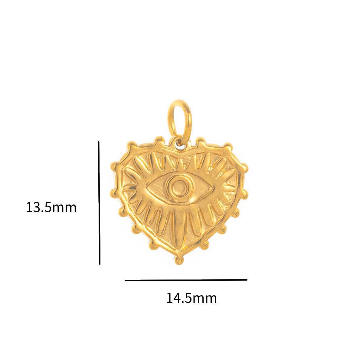 Wholesale Stainless steel heart star moon and eye pendant necklace