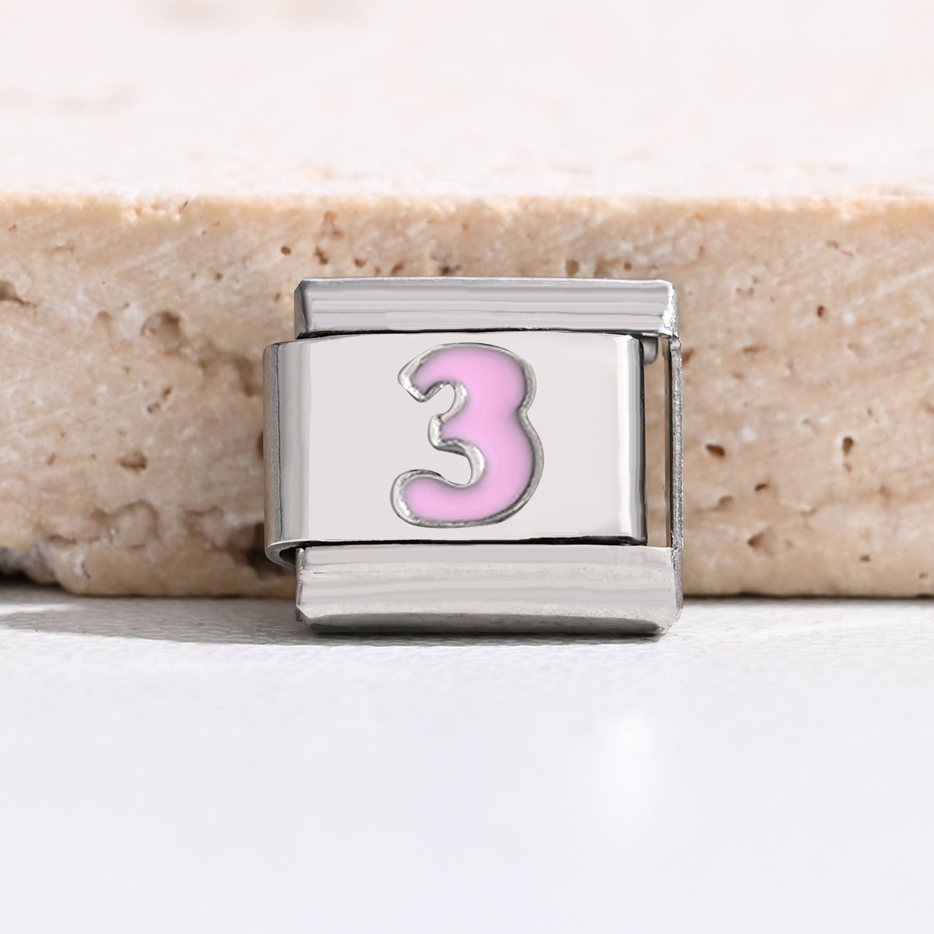Wholesale DIY Stacking Number Charm Bracelet Set,  Stainless Steel Elastic,  Jewelry Accessory for Gift