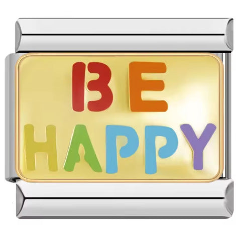 Wholesale Italian Charm Bracelet 9mm DIY  DOG HAPPY  Creative Stainless Steel Composable Bracelet