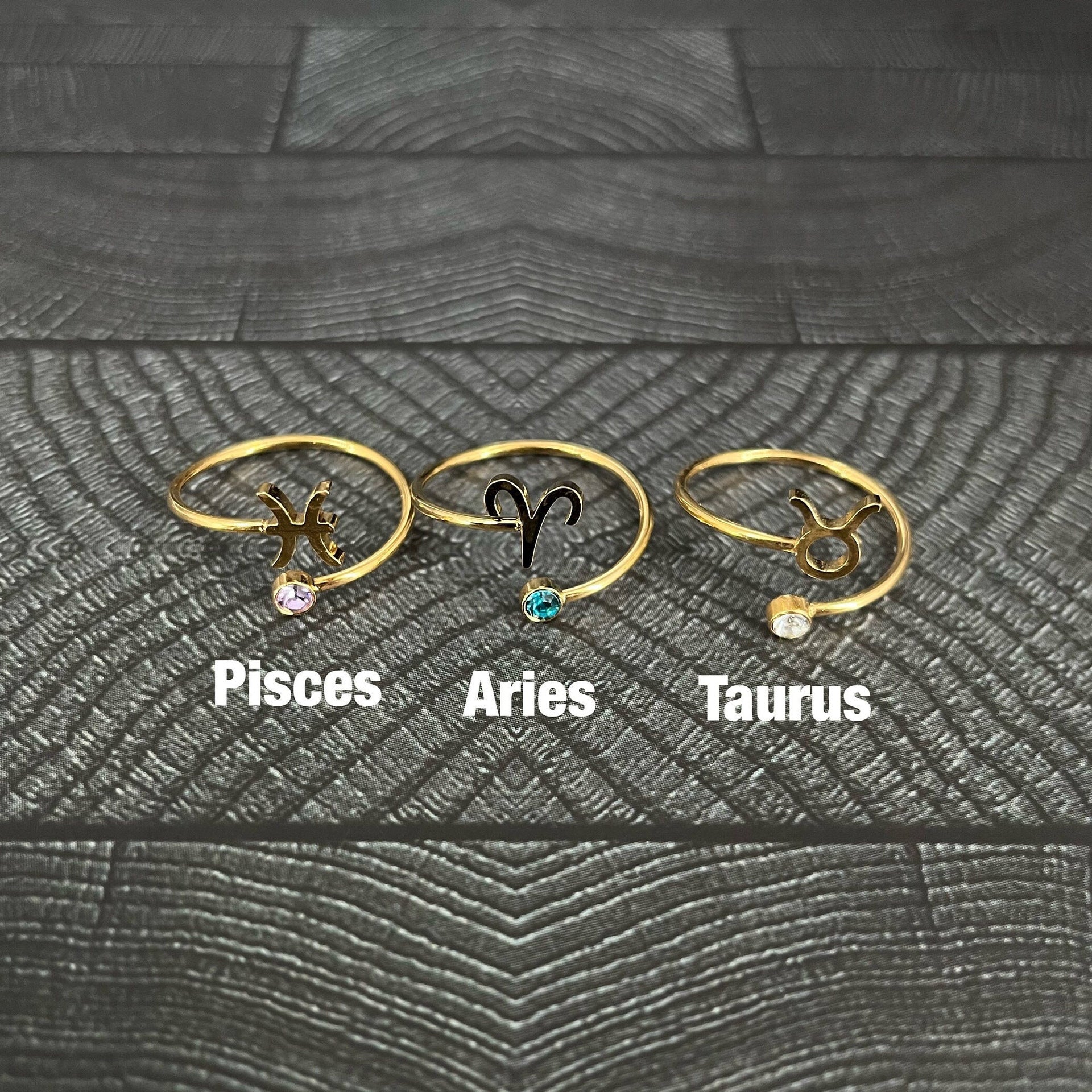 Wholesale Titanium Steel Classic Evergreen 12 Constellation Twelve Constellation Ring