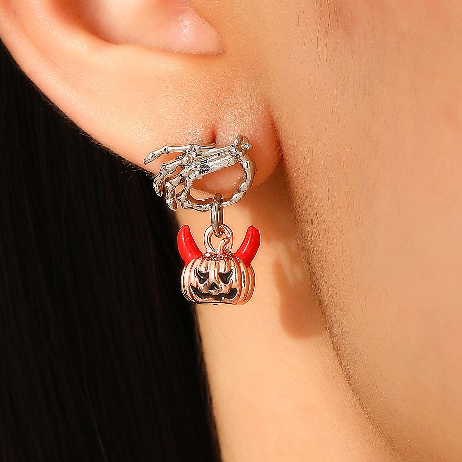 Wholesale  Ghost Hand Pumpkin Skull Earrings Alloy Electroplated Trendy Jewelry Accessory for Women Party Wear