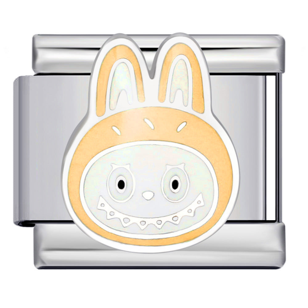 Pulsera de encanto italiano de 5 piezas al por mayor de 9 mm empalme de bricolaje lindo pulsera compuesta de acero inoxidable creativo