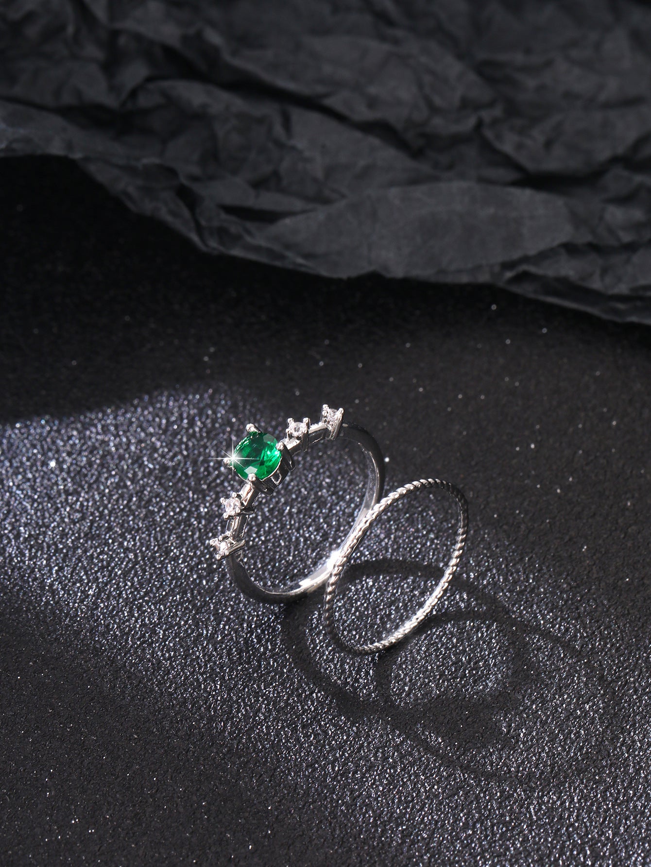 Wholesale Creative 2-piece set twisted plain ring