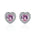 Wholesale  Love Micro Set Simulation Diamond Super Flash  Zircon Heart-shaped Earrings