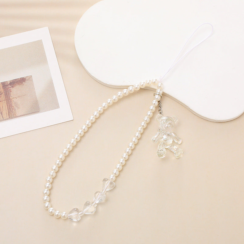 Wholesale  Colorful Bow Beaded  Chain  Jewelry Lanyard  Keychains