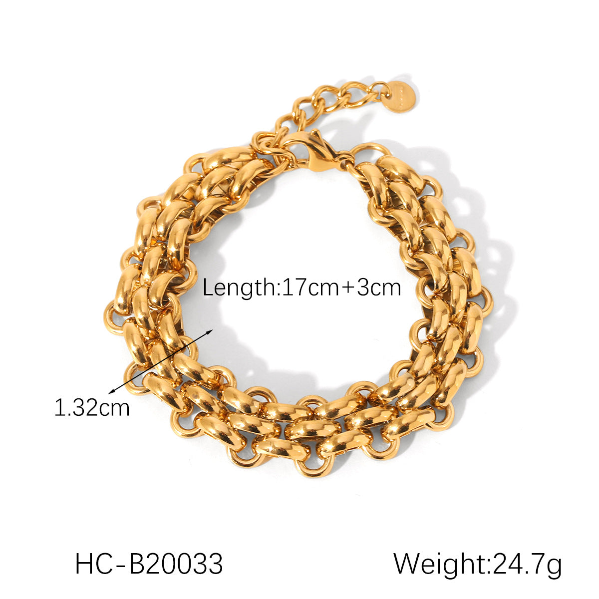 Wholesale Woven Chain Titanium Steel Bracelet Light Luxury High Sense Waterproof Color-free Bracelet