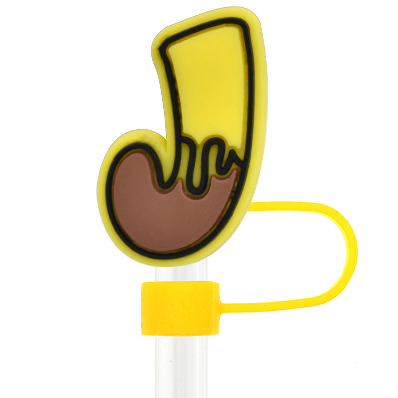 Wholesale Random 100pcs Bee Letters 10mm Straw Tube Cap ACC-SCR-RYY068